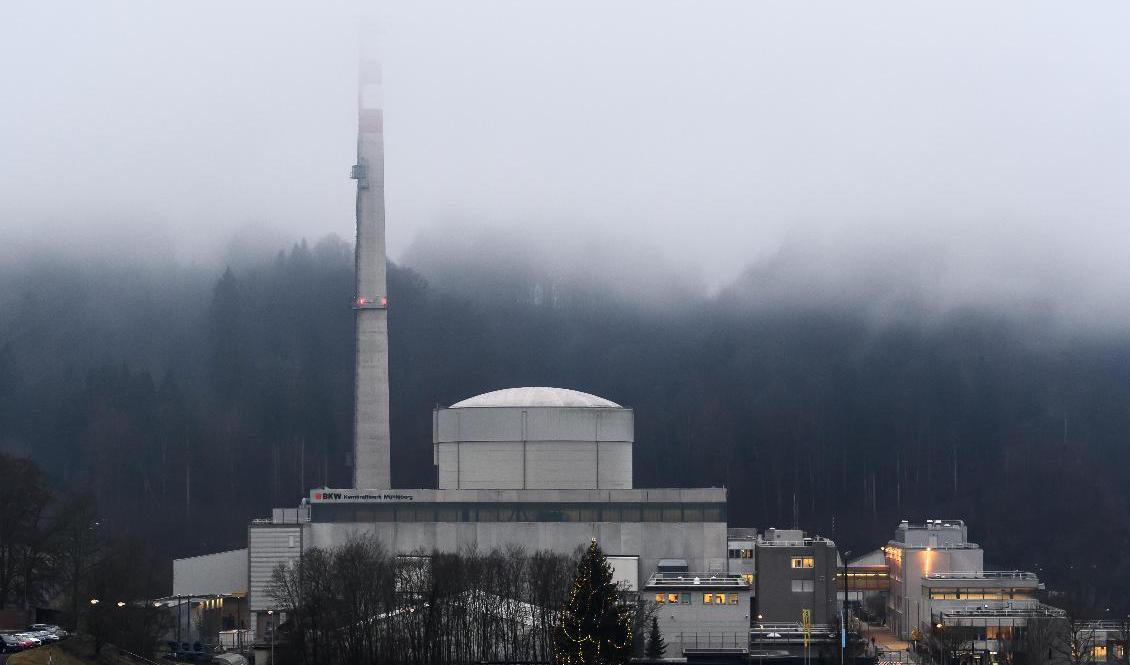 Kärnkraftverket i Mühleberg i Schweiz, som stängde 2019. Arkivbild. Foto: Anthony Anex/AP/TT