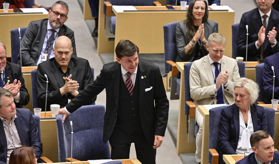 


Riksdagens talman Andreas Norlén omvaldes på måndagen. Foto: Jonas Ekströmer/TT                                                                                                                                    