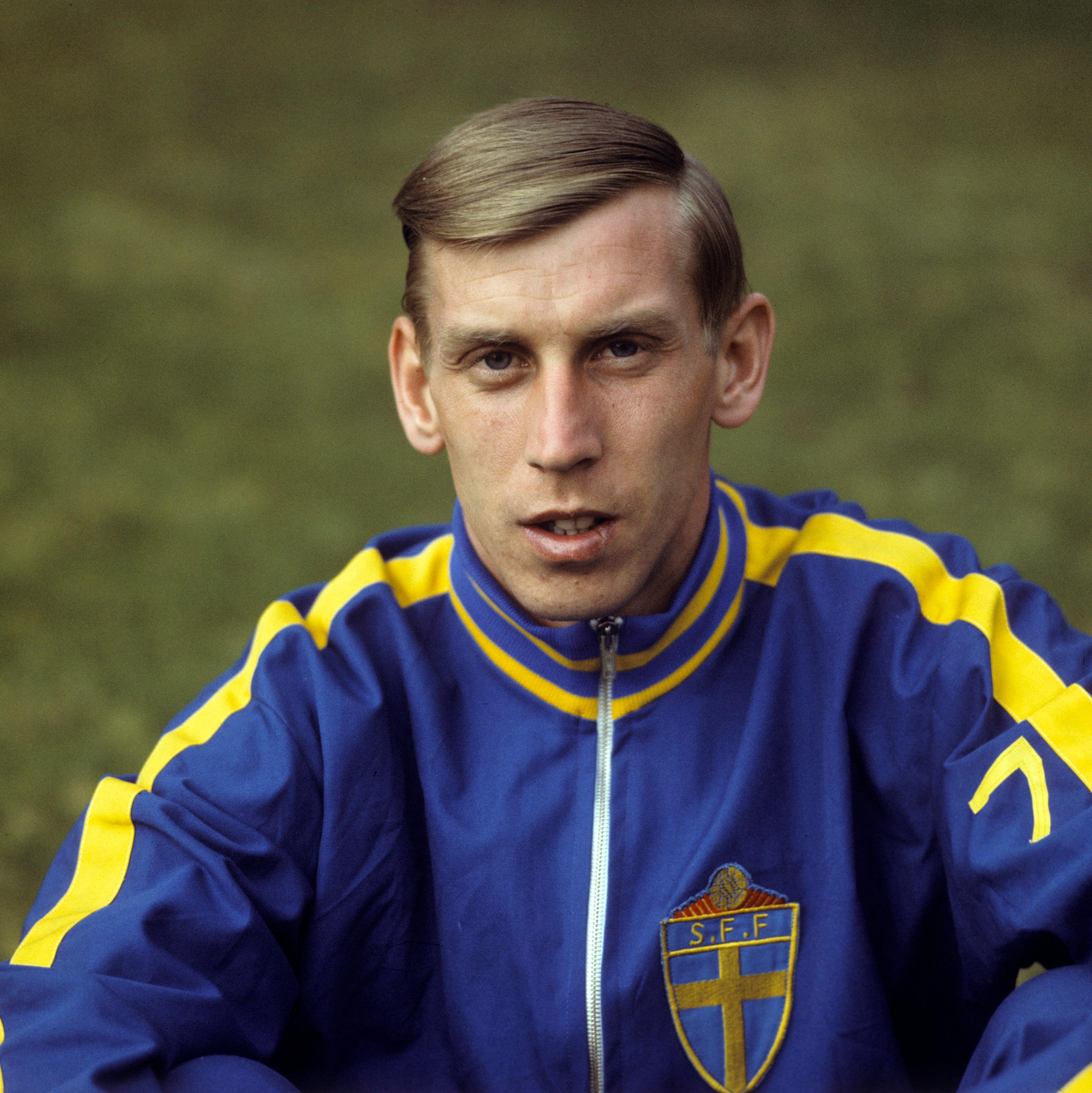 Bo Larsson i februari 1970 under en samling med svenska fotbollslandslaget. Jan Collsiöö/TT