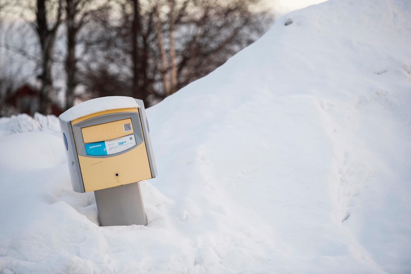 Tufft vinterväder gjorde att Postnord inte levde upp till servicekraven i slutet av 2023. Arkivbild Foto: Erik Mårtensson/TT
