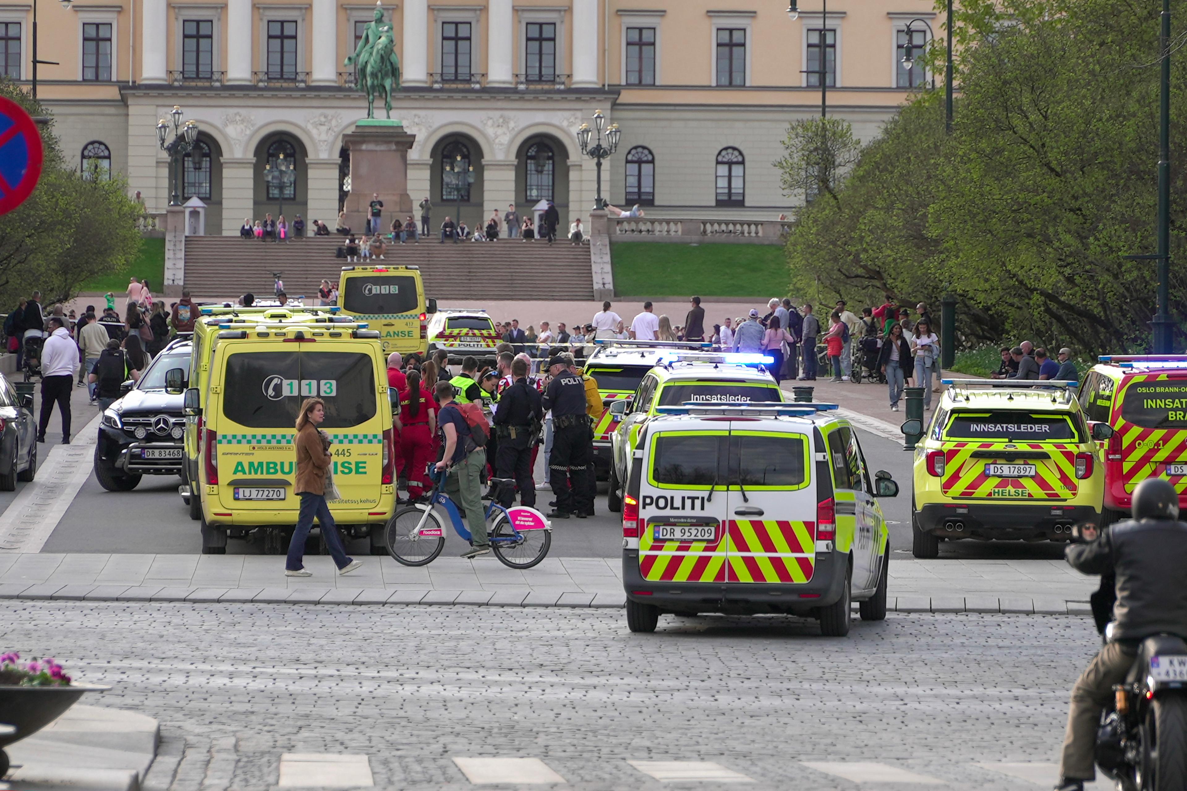 Polisen har gripit en knivbeväpnad man i Oslo. Foto: Ørn Borgen/NTB/TT