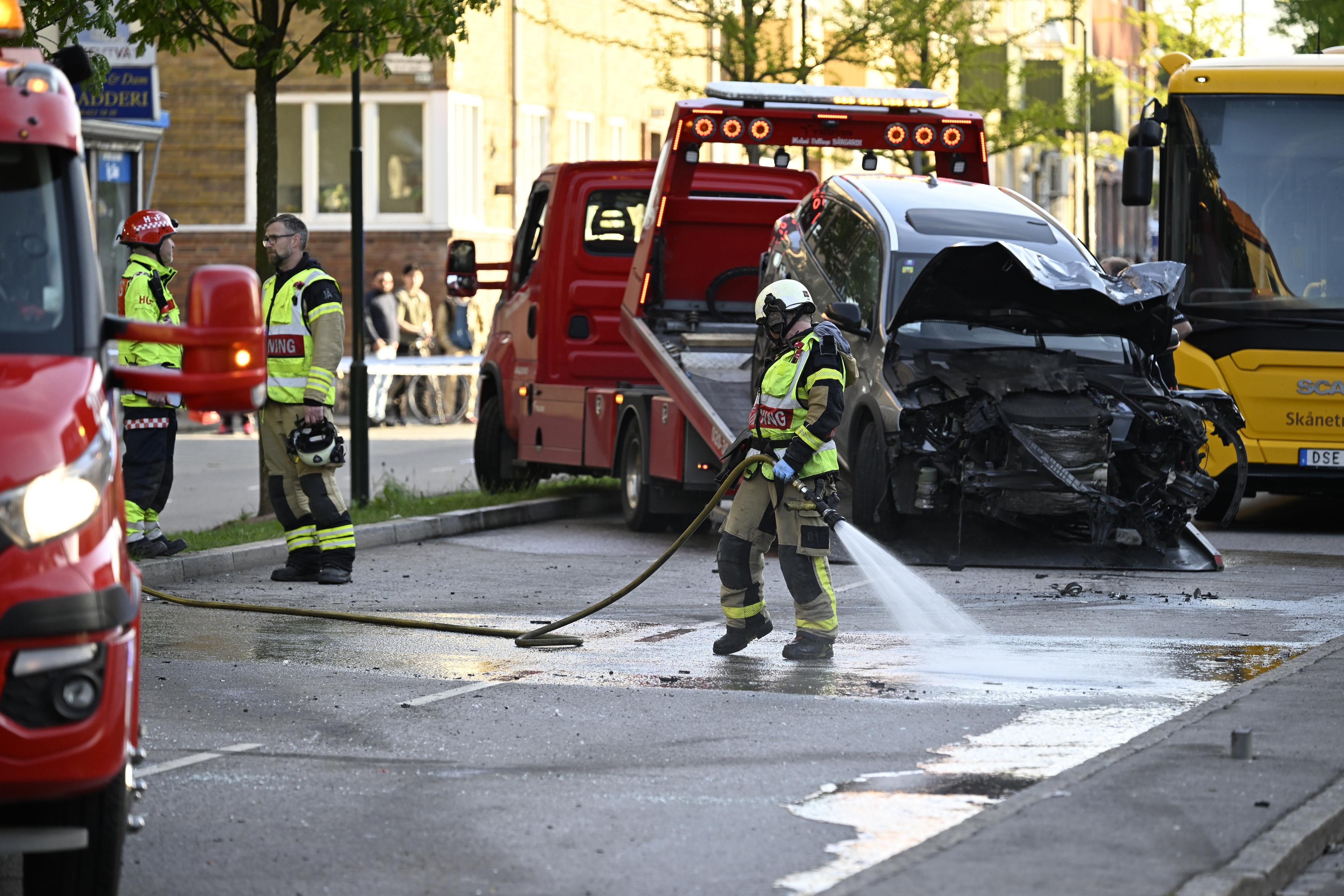 En allvarlig trafikolycka inträffade i Malmö på tisdagen. Foto: Johan Nilsson/TT