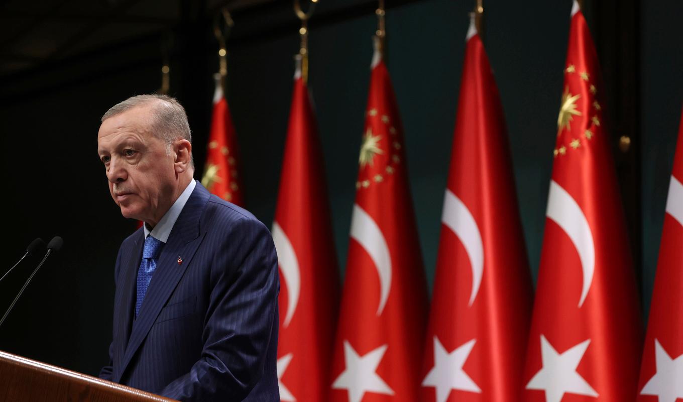 Turkiets president Recep Tayyip Erdogan. Arkivbild. Foto: Turkieks presidentkansliet/AP/TT